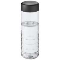 H2O Active® Treble 750 ml Flasche mit Drehdeckel transparent, schwarz