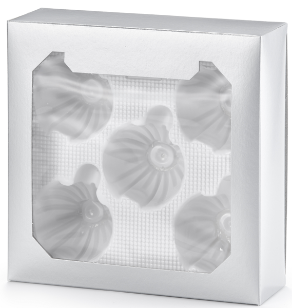 Weihnachtskugel 6 cm 5 Kugeln pro Box mit 1fbg. Siebdruck