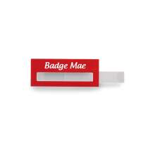 Namensschild Badge Mae, Rechteckig, 74 x 20 mm, Nadel, Vollfarbdruck