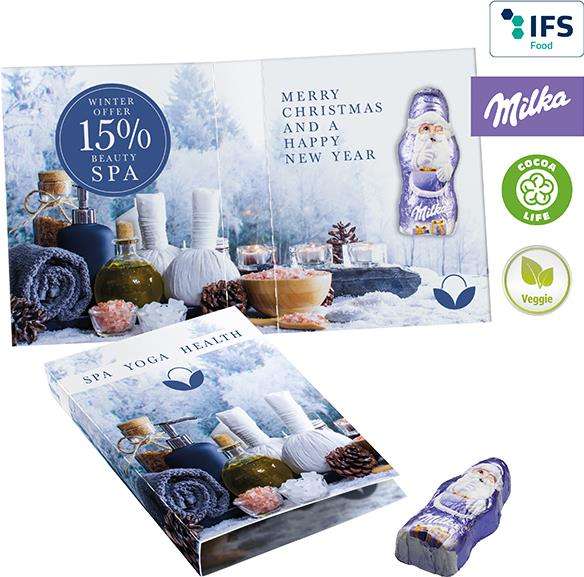 Süßes Briefchen mit Milka Mini Weihnachtsmann