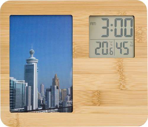 Wetterstation aus Bambus Colton