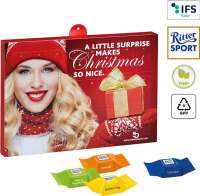 Premium Präsent-Adventskalender BUSINESS mit Ritter Sport Schokowürfeln