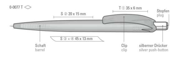 Uma Druckkugelschreiber Beat transparent
