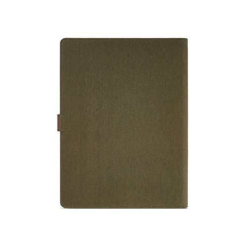 Eliot A4-Mappe aus recyc.Baumwolle. Notizblock mit 64-seitigem FSC