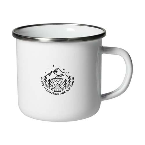 Emaille-Becher "Cozy",300 ml, weiß