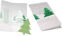 Weihnachtskarte Christbaum, Fichte, 1-4 c Digitaldruck inklusive, ohne Kuvert