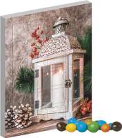 Bunte Schoko Erdnüsse, ca. 55g, Adventskalender Mini Hochformat