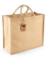 Jute-Tasche mit zwei kurzen Rundgriffen - 45 x 21 x 39 cm