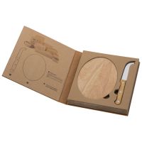 Vorschau: Käseset mit Holzbrettchen und Käsemesser Vorschau: Käseset mit Holzbrettchen und Käsemesser
