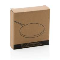 Vorschau: Rundes kabelloses 5W-Ladegerät aus Bambus Vorschau: Rundes kabelloses 5W-Ladegerät aus Bambus