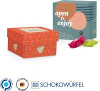 Präsentbox Eco Midi Ritter SPORT Schokowürfel Mischung: Schoko Crisp, Mousse au Chocolat, Vollnuss i