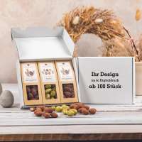 Vorschau: 3 Ostersnacks im weißen Geschenkkarton Vorschau: 3 Ostersnacks im weißen Geschenkkarton