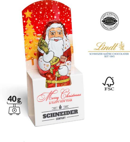 Lindt Schoko Nikolaus 40g mit 4c Druck