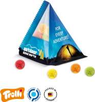 Fruchtgummi Tetraeder Folie, transparent Trolli Fruchtgummi Fußbälle, mini, bunt gemischt, 10% Fruch