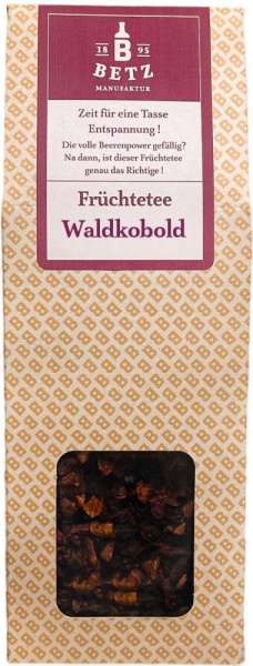 BIO Früchtetee "Waldkobold", 100 g in Präsentkartonage