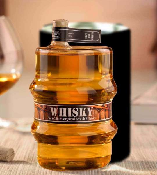 Präsentset Whisky Fass (handgefertigt) in Geschenkdose