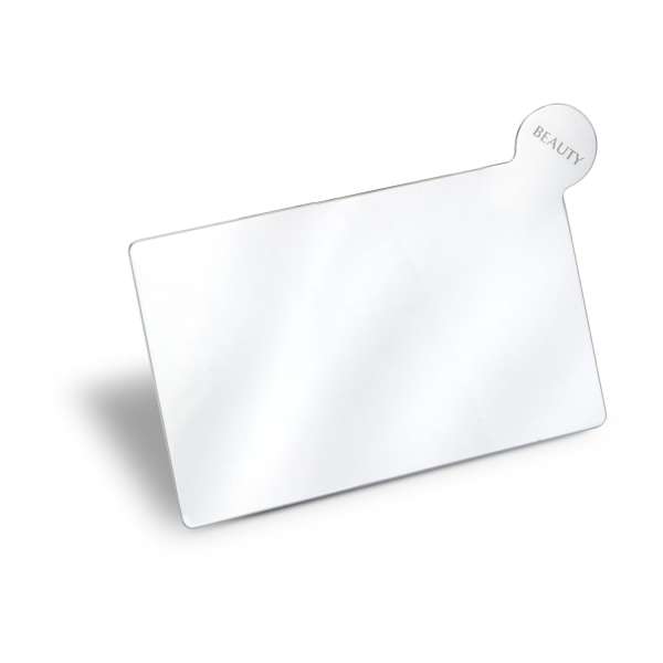 Taschenspiegel aus Edelstahl, im Etui