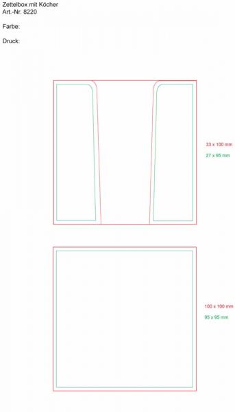 Zettelbox Standard mit Köcher