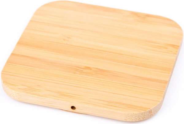 Wireless QI Charger Bamboo square