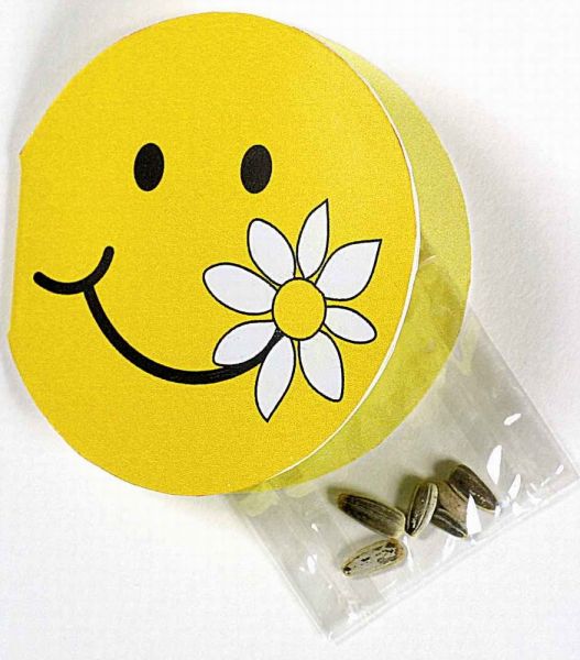 Klappkärtchen Smile, Zwergsonnenblume, 1-4 c Digitaldruck inklusive