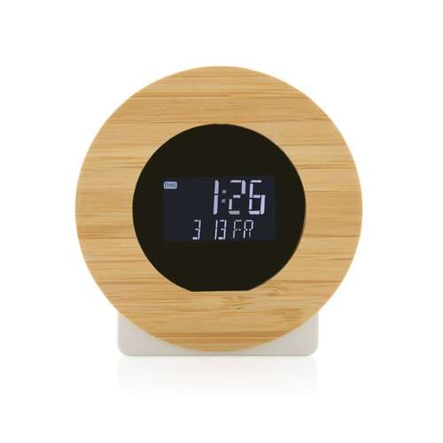 Utah Tischuhr aus RCS rKunststoff & Bambus