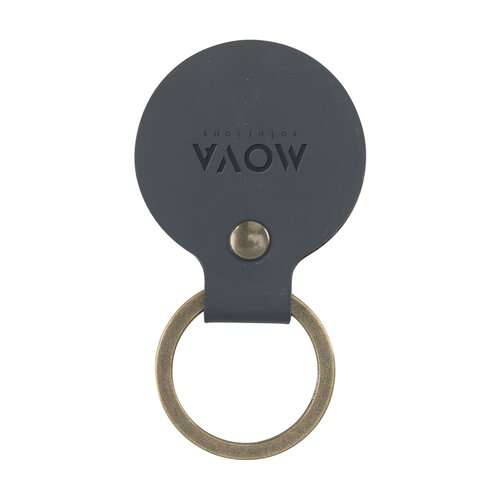 Recycled Leather Keyring Round Schlüsselanhänger