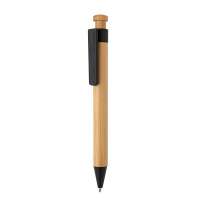 Bambus Stift mit Weizenstroh-Clip