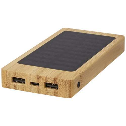 Alata 8000 mAh Bambus Solar-Powerbank