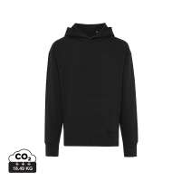 Iqoniq Yoho Relax-Hoodie aus recycelter Baumwolle schwarz, L