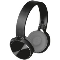 Bluetooth Kopfhörer mit Metallplatten auf den Ohrmuscheln