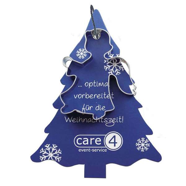 Backförmchen mit Rezeptblock - Tannenbaum - Engel
