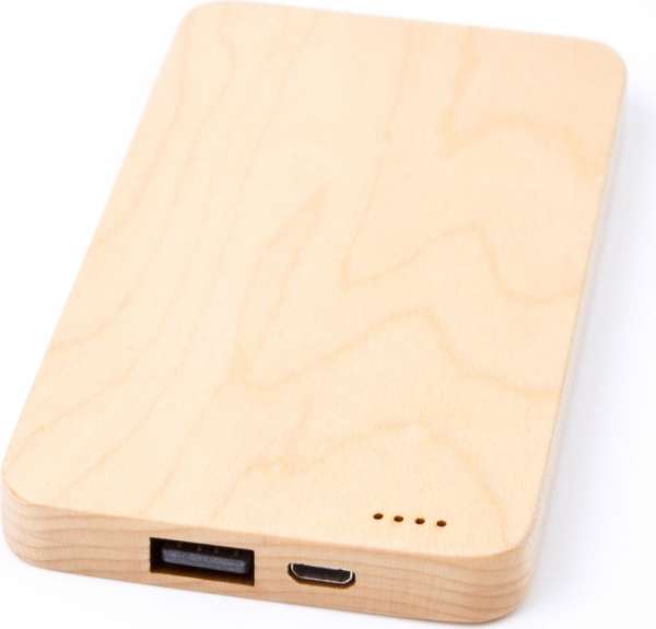 Powerbank Holzpanel