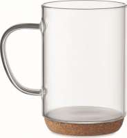 Glasbecher mit Kork 400ml