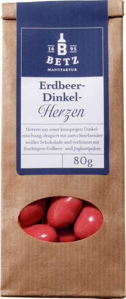 Erdbeer-Dinkel-Herzen 80g