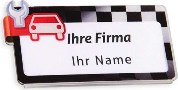 Acryl-Namensschild zur Selbstbeschriftung