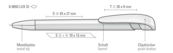 Uma Druckkugelschreiber Yes Lux SI
