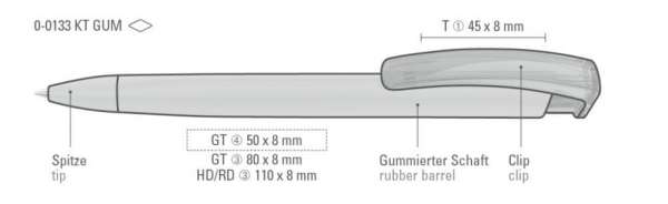 Uma Druckkugelschreiber Trinity K transparent Gum