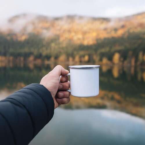 Emaille-Becher "Cozy" 300 ml, Subli