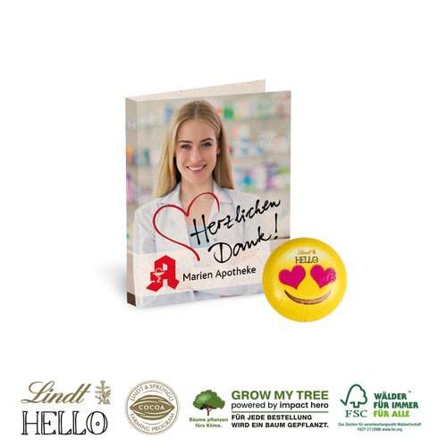 WERBE-KLAPPKARTE - Lindt HELLO Mini Emoti