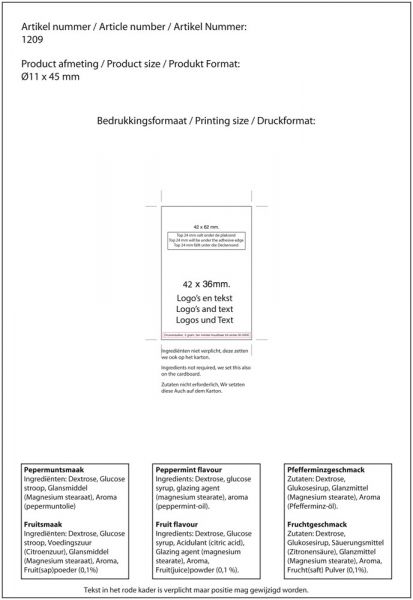 Traubenzuckerrolle 9 Fruchtgeschmack