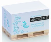Vorschau: Zettelblock Mini-Holzpalette mit 4c-Digitaldruck Vorschau: Zettelblock Mini-Holzpalette mit 4c-Digitaldruck