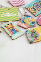 Vorschau: CreaFob Wood Schlüsselanhänger in Sonderform Vorschau: CreaFob Wood Schlüsselanhänger in Sonderform