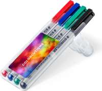 STAEDTLER Box mit 4 Lumocolor non-permanent F