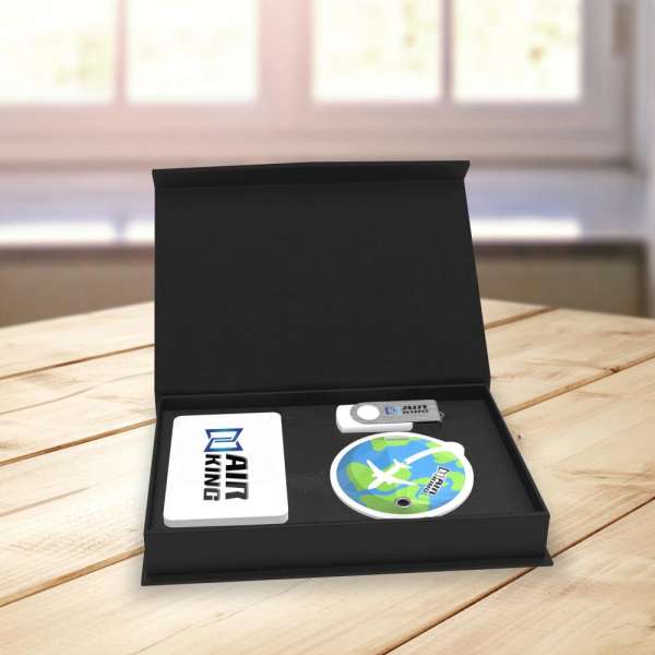 Travel gift set Powerbank, Kofferanhänger, USB-Stick