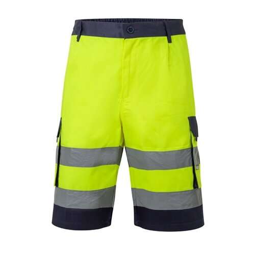 VL HADES. Zweifarbige Bermudashorts mit mehreren Taschen (210 g/m²), aus Baumwolle (20%) und Polyest