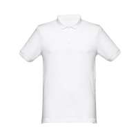THC MONACO WH. Kurzarm-Poloshirt für Herren aus kardierter Baumwolle
