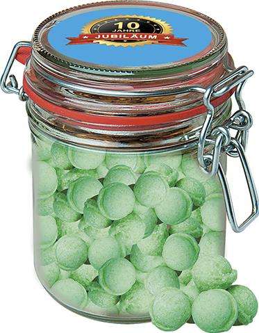 Waldmeister-Brause Bonbons, ca. 200g, Bonbonglas Maxi