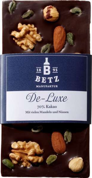 Schokolade &quot;De-Luxe&quot; zartbitter 100 g, handgeschöpft