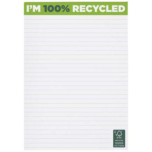 Desk-Mate® A5 recycelter Notizblock, 25 Blatt