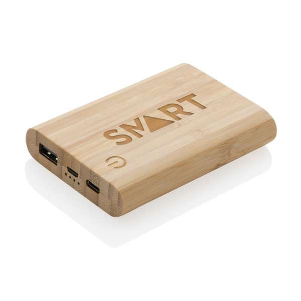 FSC® zertifizierte 5.000mAh Bambus-Powerbank